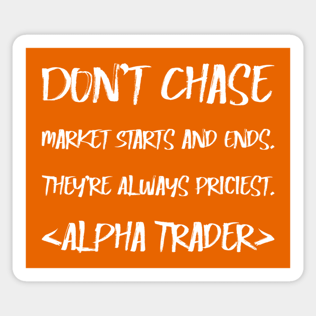 Smart Trading Quote: Market Timing Trap Sticker by AlphaTrader.store
